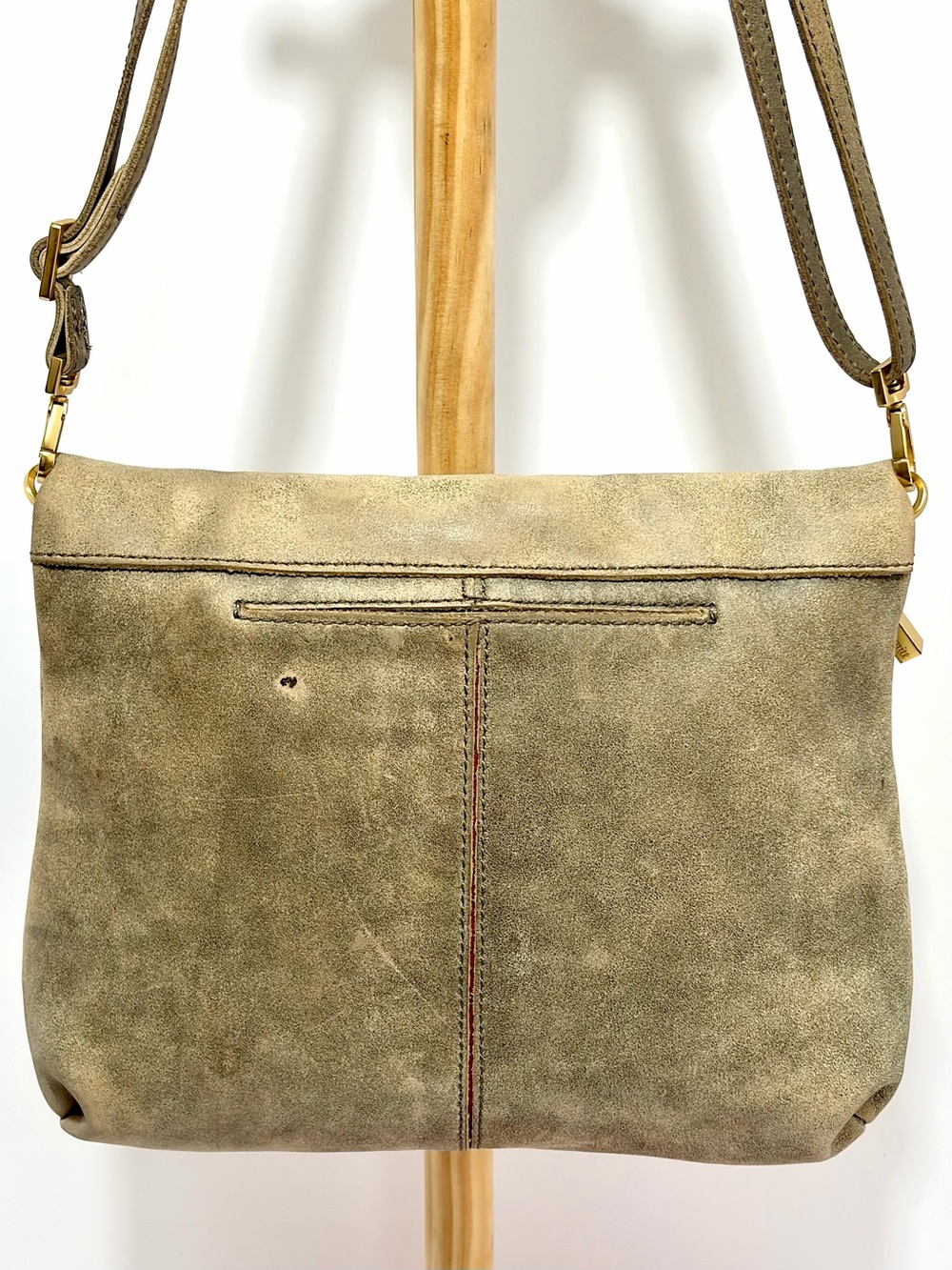 Hammitt VIP Medium Crossbody In Pewter With Gold Hardware/Red Zip - Picture 10 of 16